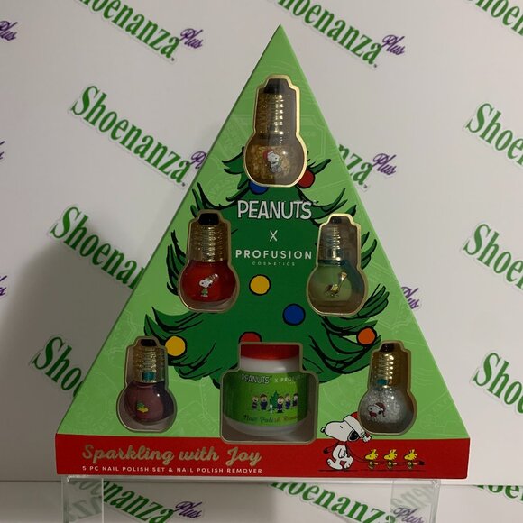 Peanuts X Profusion Cosmetics 5 Piece Nail Polish Remover Set Sparkling With Joy - Picture 1 of 8